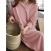 Solid Color Long Sleeve Lapel Loose Maxi Shirt Dress